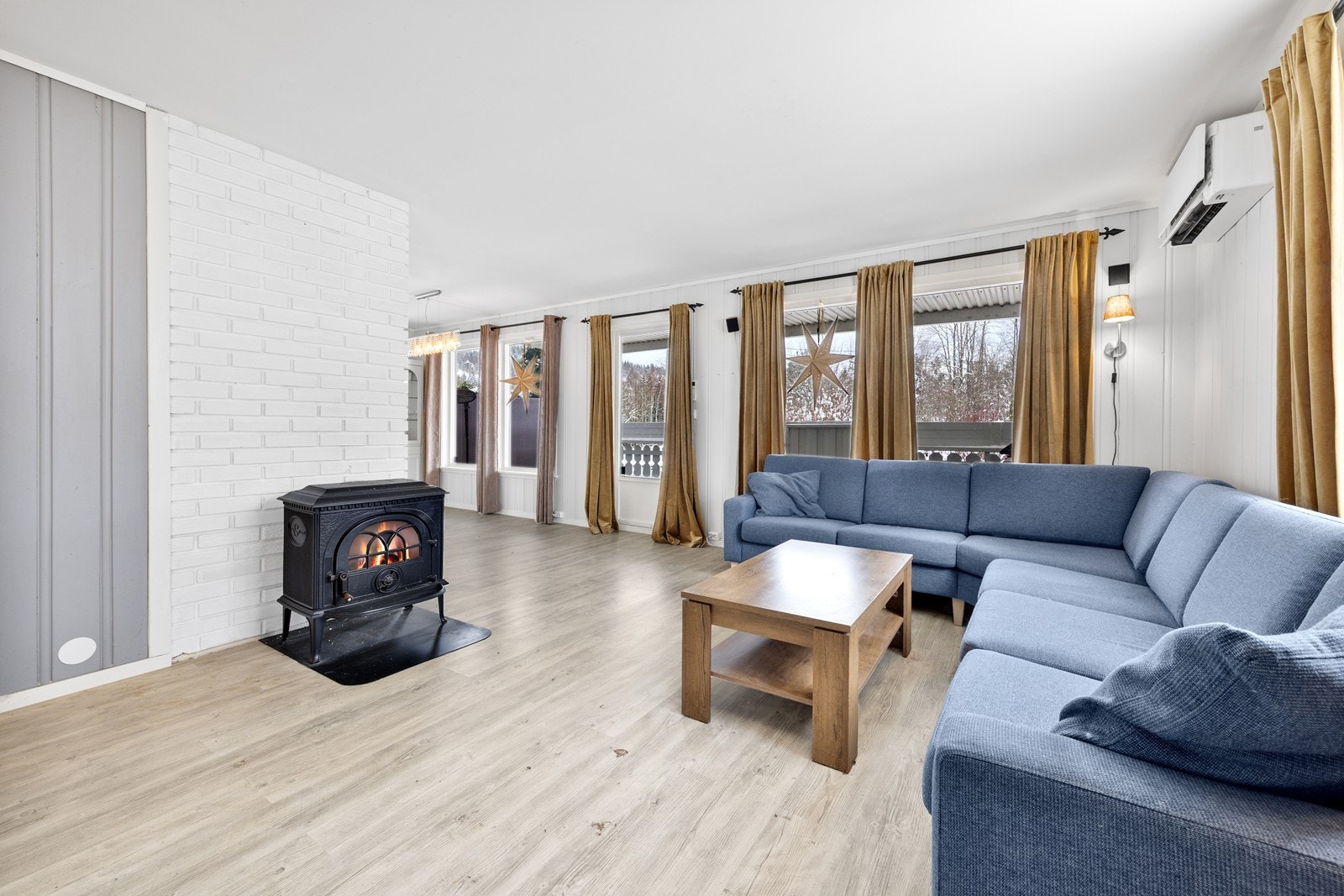 Rommets utforming gjør den enkel å møblere med ulike soner. Galleribilde