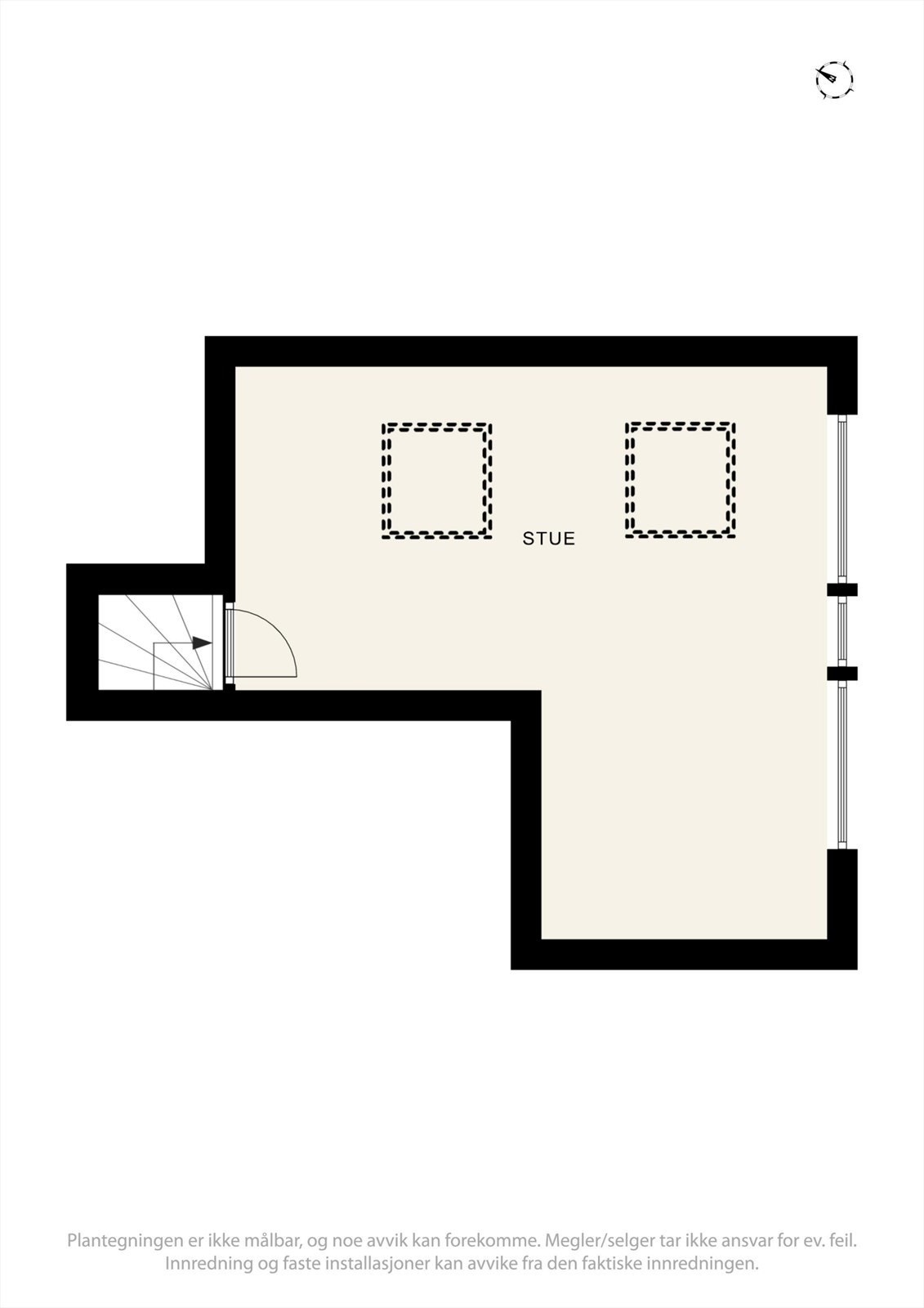 Plantegning loftsetasje. Galleribilde