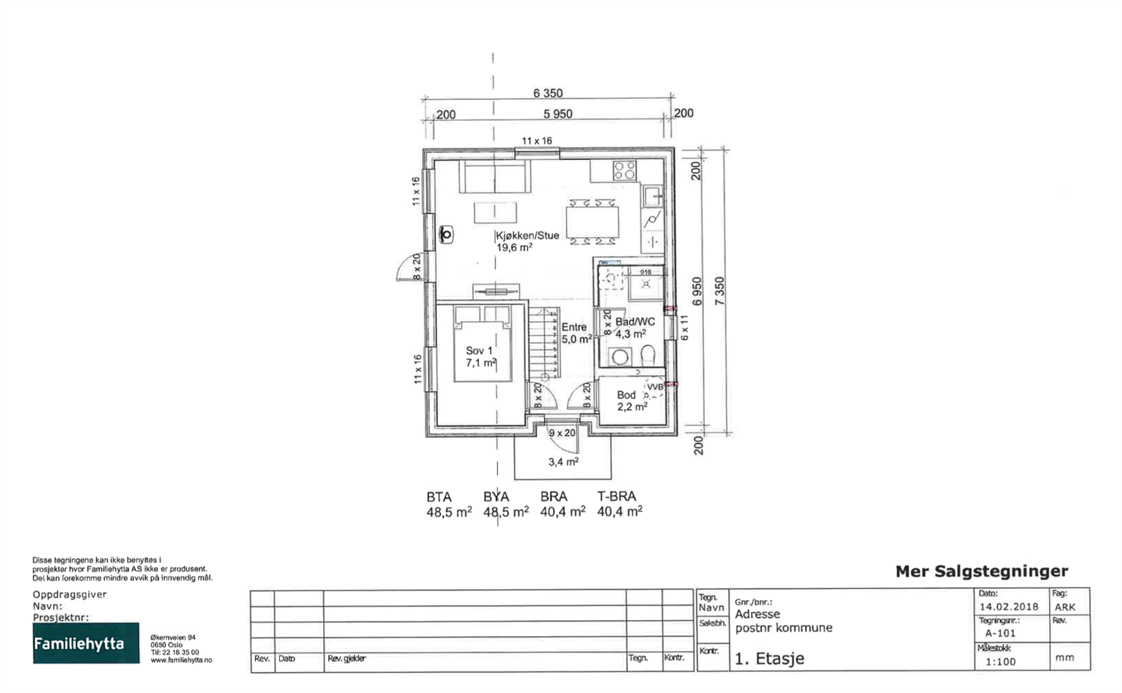 Plantegning 1.etasje Galleribilde