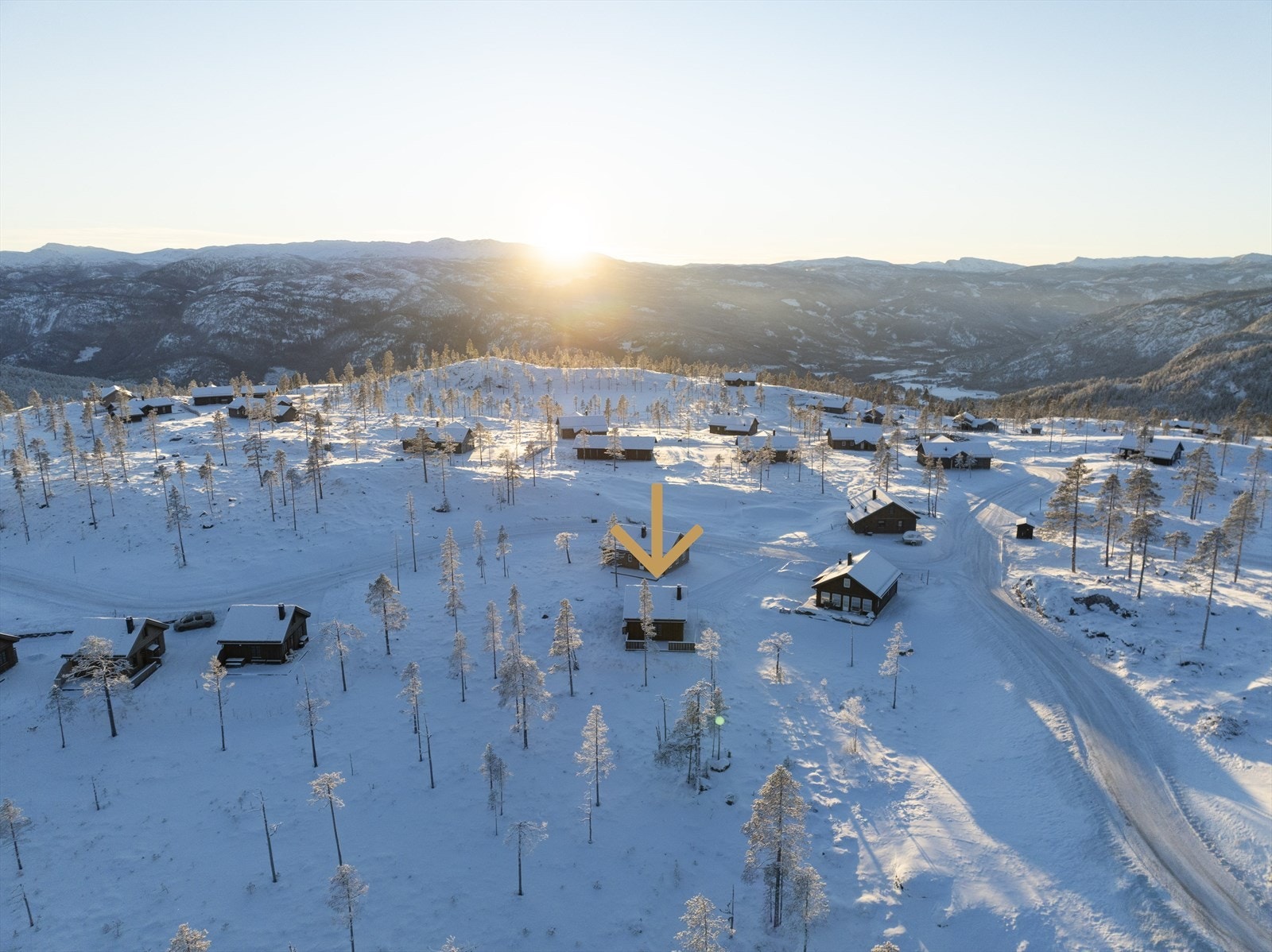 Fin intern plassering i hyttefeltet Galleribilde