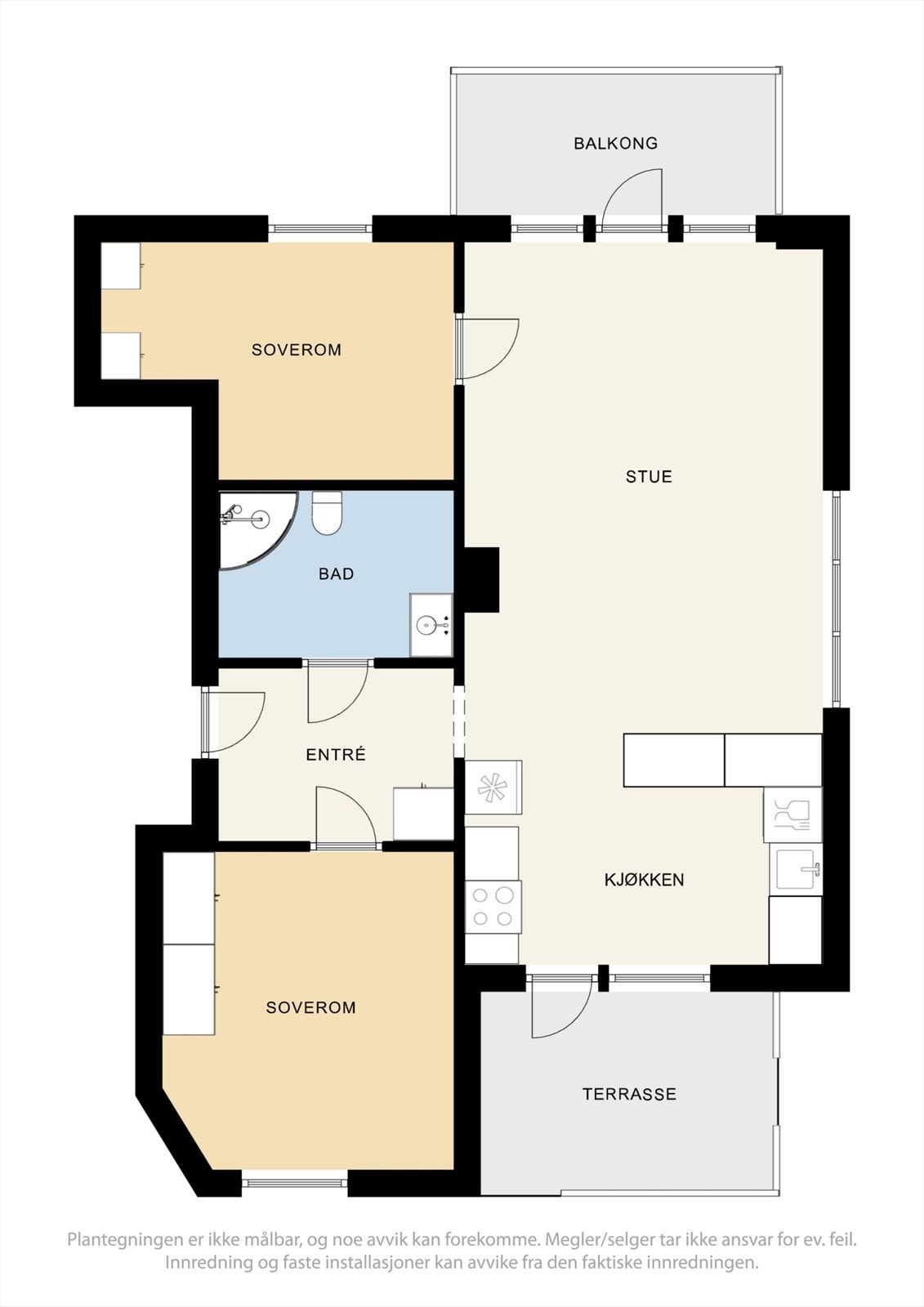 Plantegningen av leiligheten. Galleribilde