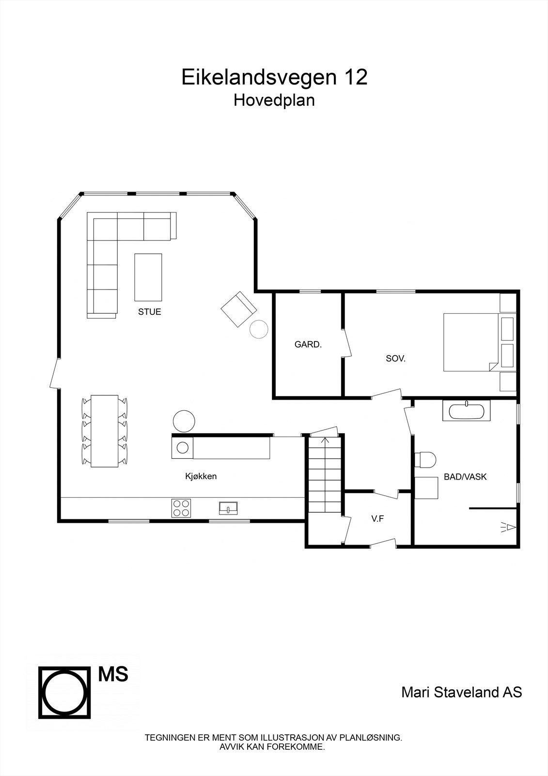 Plantegning hovedplan Galleribilde