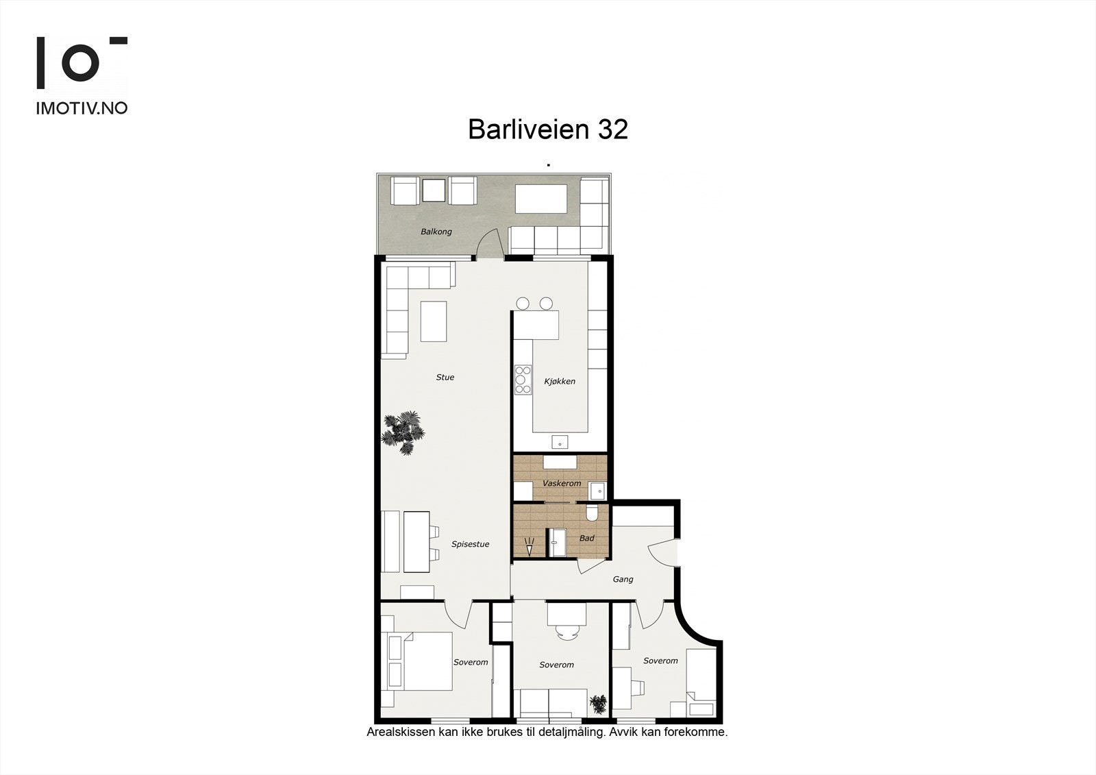 - Plantegning. I tillegg disponerer leiligheten en ekstern bod - Galleribilde