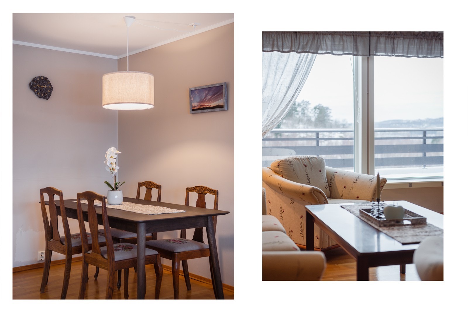 Stue/spisestue Galleribilde