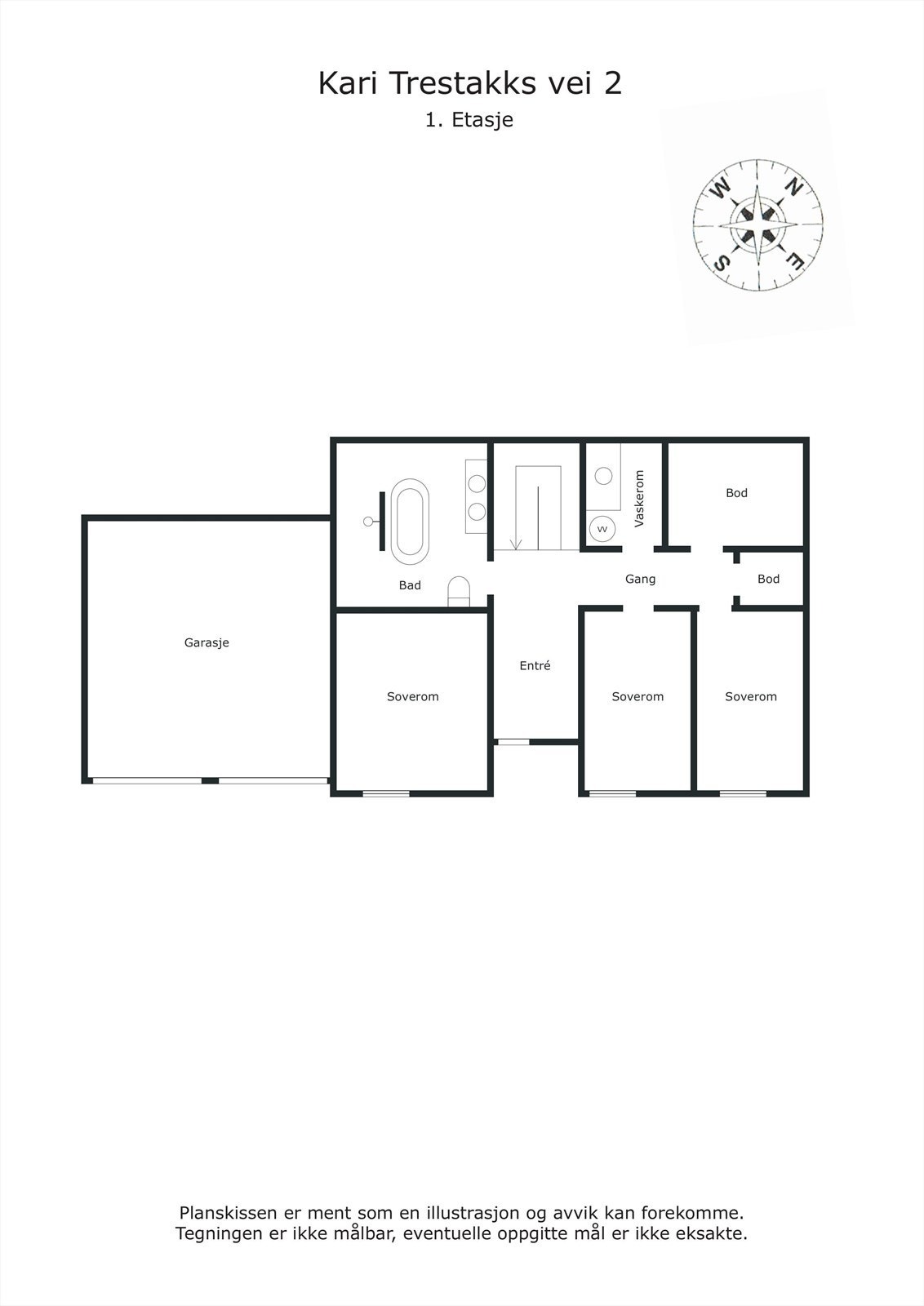 Plantegning 1.etasje Galleribilde