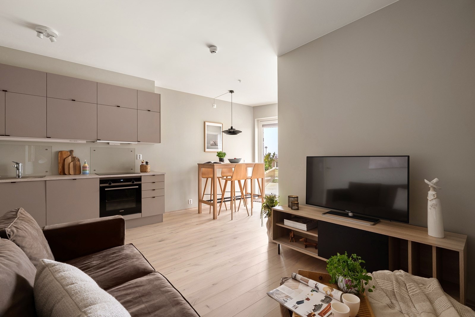 Leiligheten har bla. vannbåren varme, balansert ventilasjon og sprinkleranlegg Galleribilde