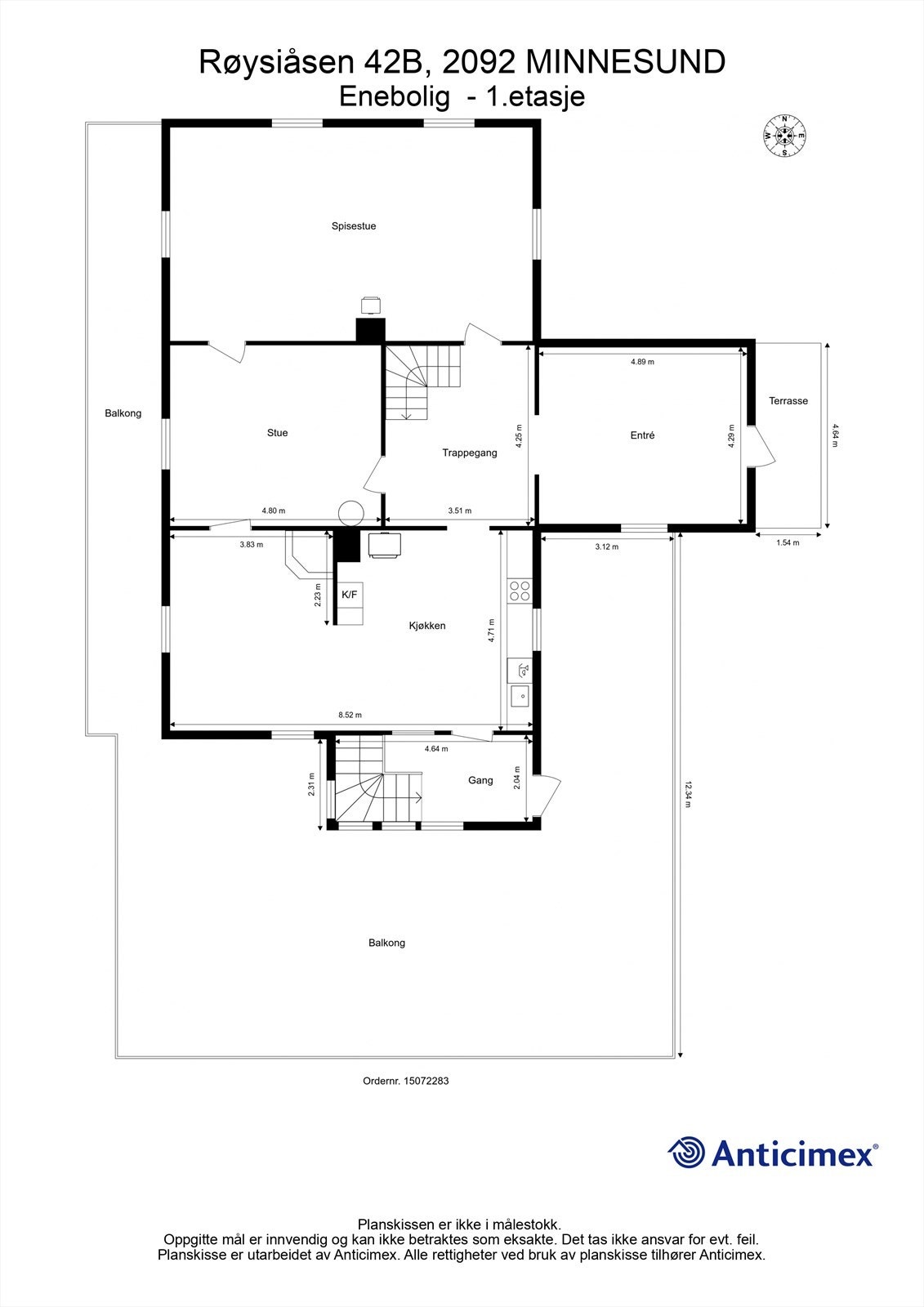 Plantegning 1.etasje Galleribilde