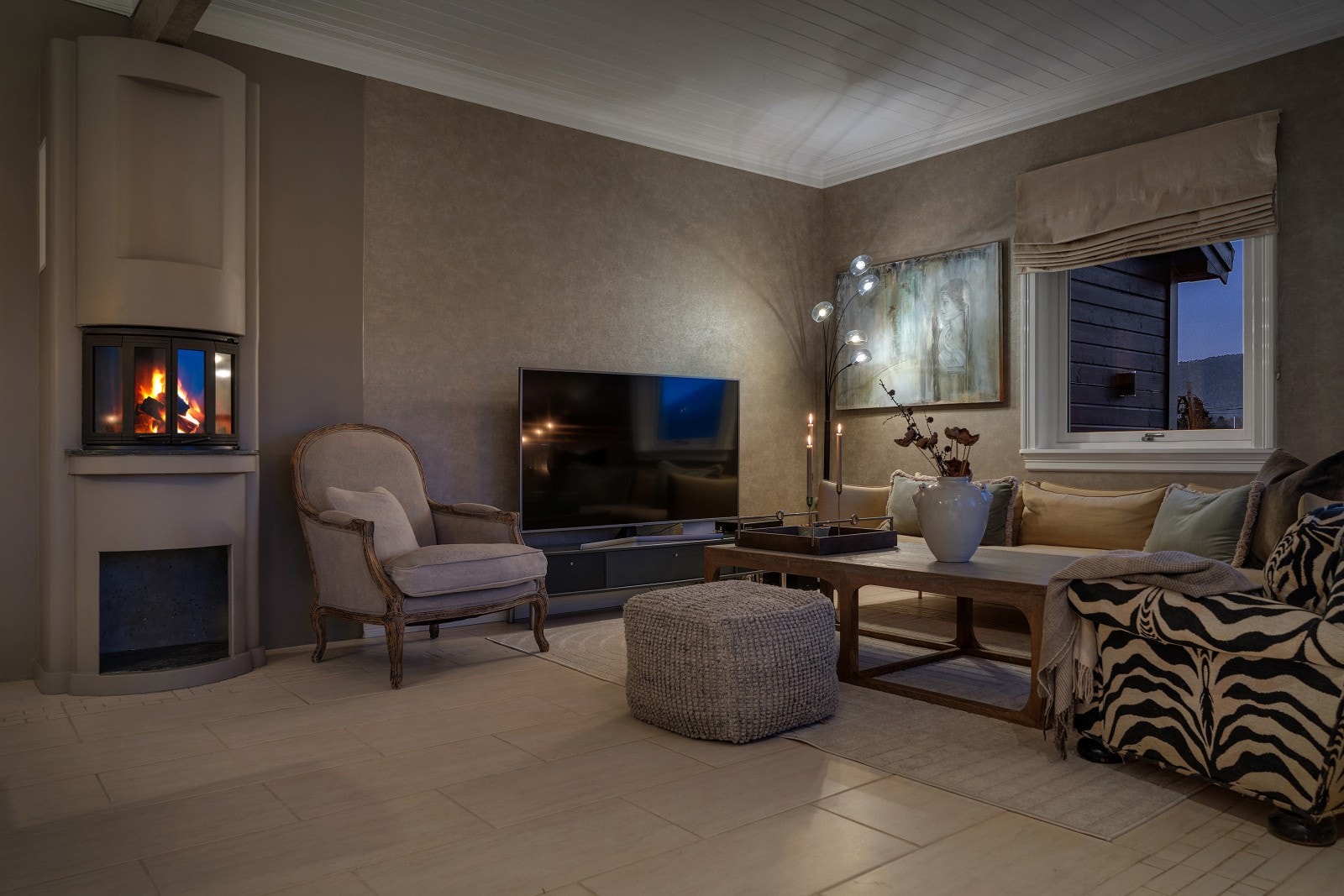 Med peisen får man en skikkelig koselig atmosfære. Galleribilde