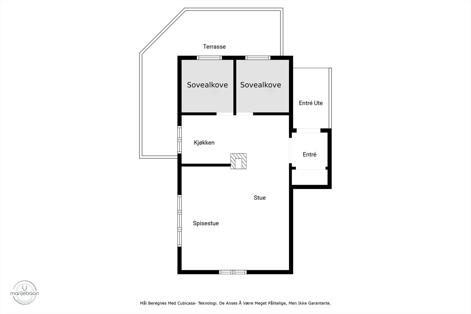 Plantegning hytte Galleribilde