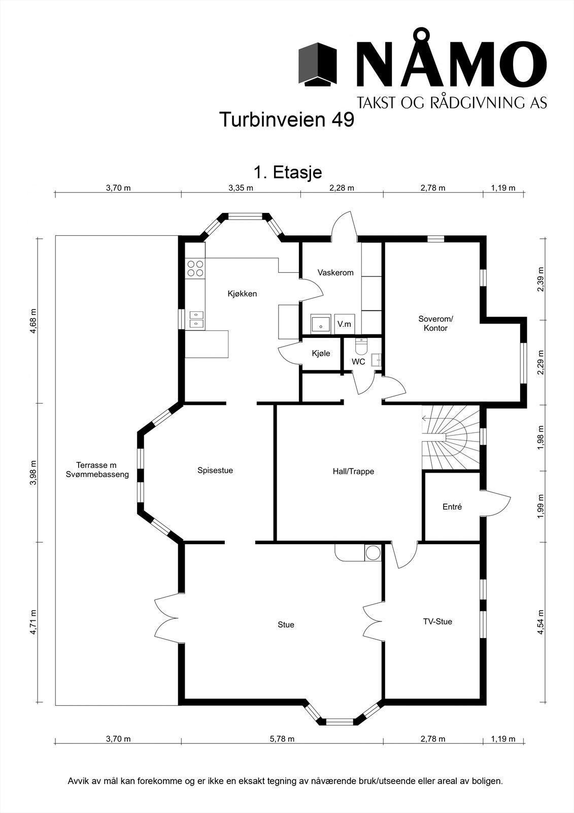 Plantegning 1. etasje Galleribilde