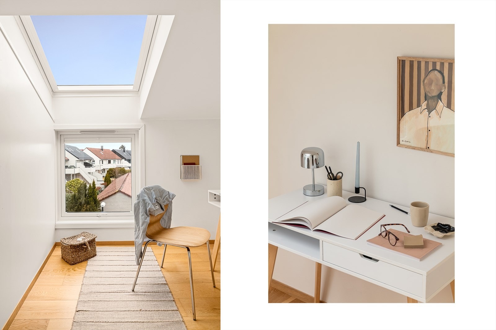 Praktisk rom som passer seg for hjemmekontor eller studier. Galleribilde