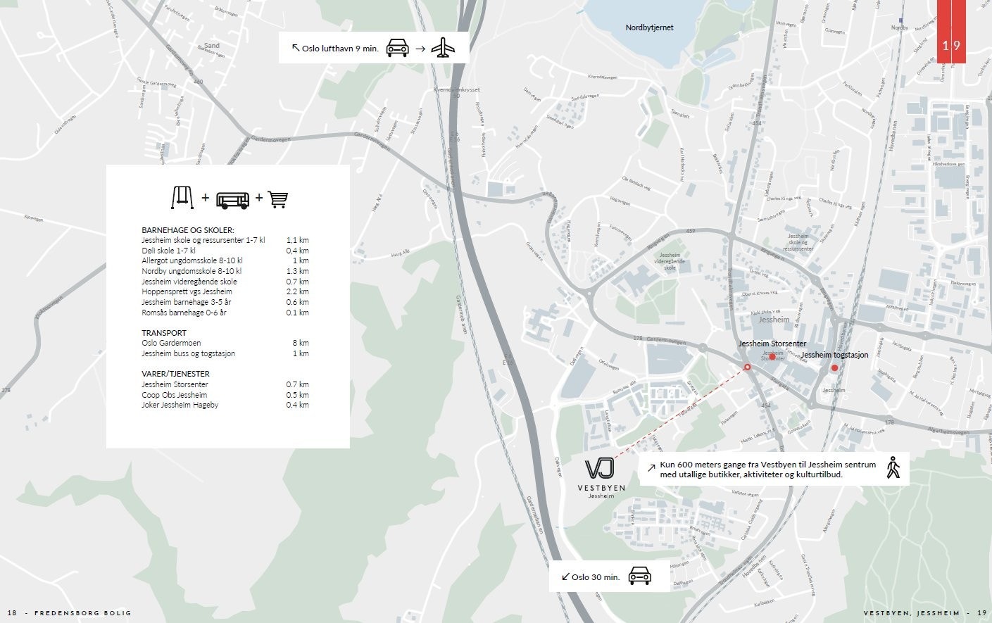 Vestbyen beliggenhet og nærmiljøet av utbygger (Fredensborg bolig) Galleribilde