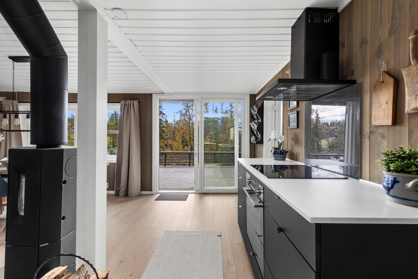 Stuen har utgang til en solrik, sydvendt terrasse Galleribilde