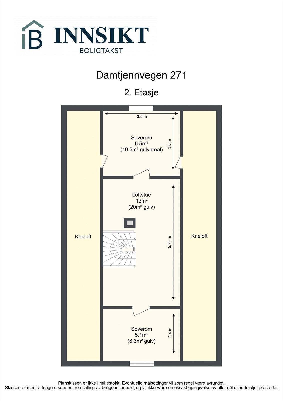 Planskisse loft Galleribilde