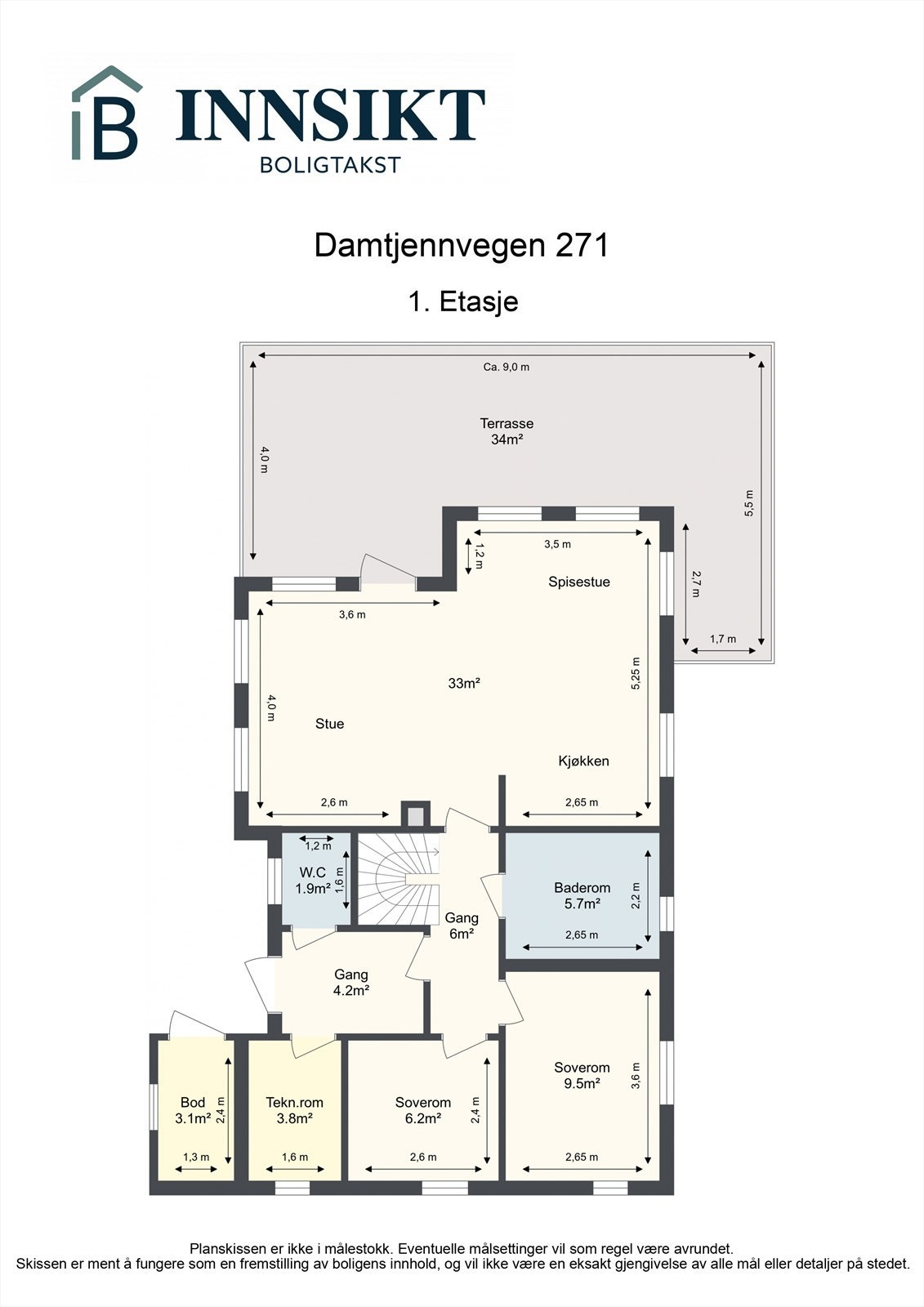 Planskisse 1. etasje Galleribilde