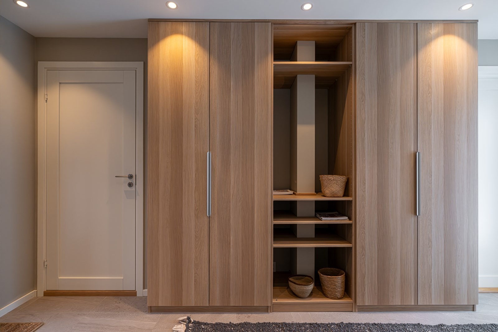 Rikelig med oppbevaringsmuligheter i lekkert garderobeskap Galleribilde