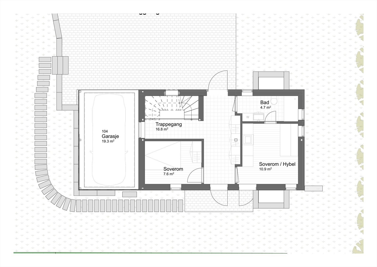 Plantegning 1. etasje. (Plantegningen er kun ment som illustrasjon, og mindre avvik kan forekomme. Se takstmannens plantegning vedlagt i salgsoppgaven for nøyaktige mål og utførelse) Galleribilde