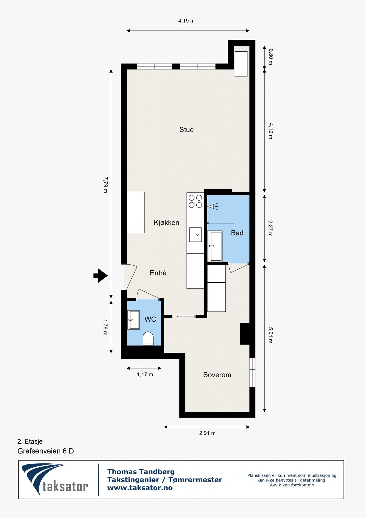 Leiligheten har en meget luftig og utmerket planløsning. Galleribilde