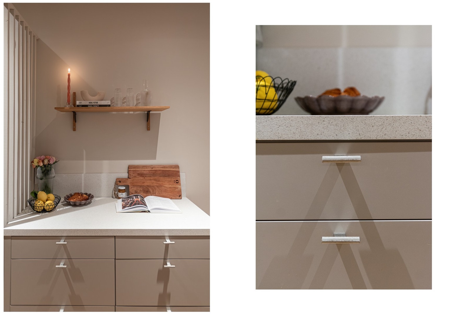 Kjøkkenet har rikelig med skap- og benkeplass. Galleribilde