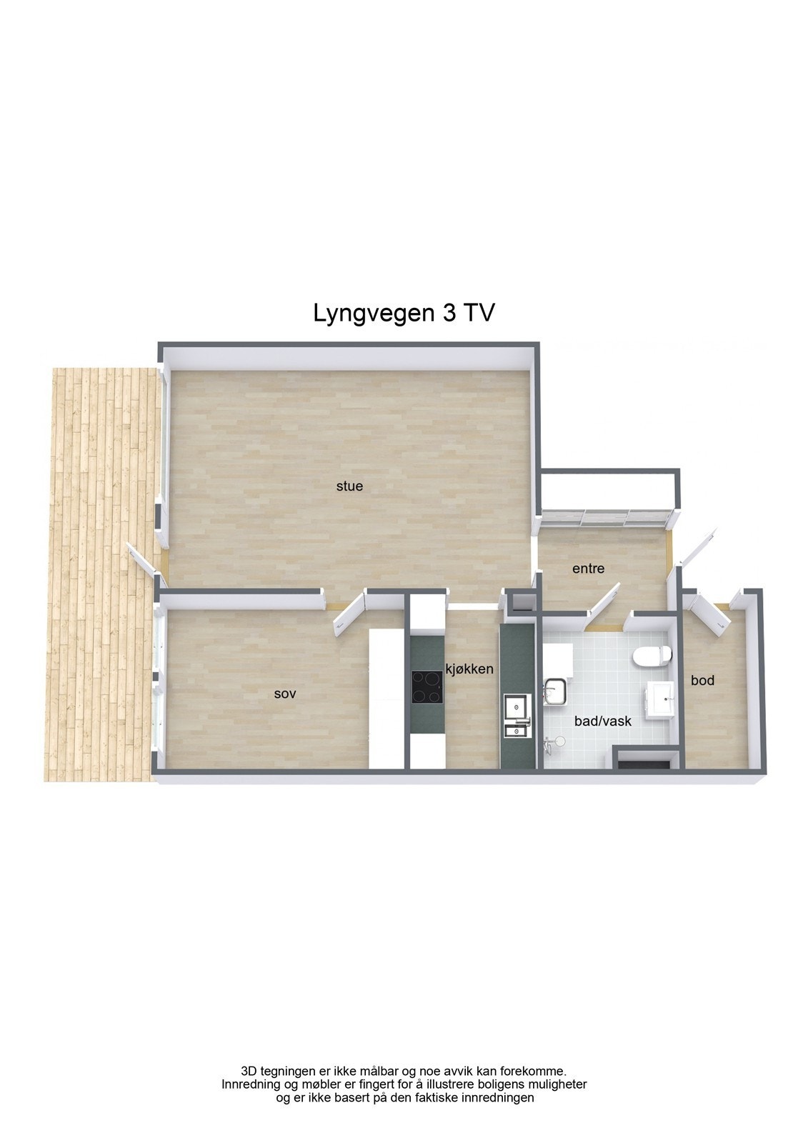 Plantegning - Lyngvegen 3C Galleribilde