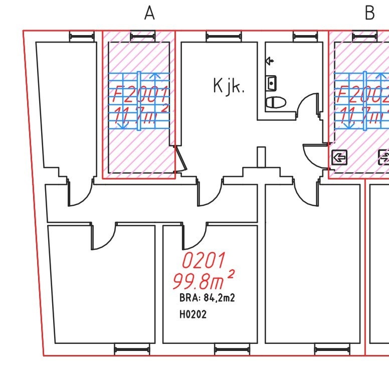 Plantegning Ruseløkkveien 60 B, leil 201 Galleribilde
