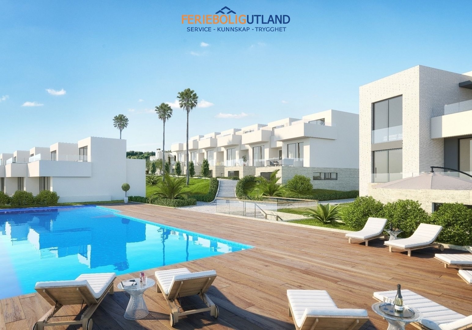 Stort basseng og mye plass til u00e5 nyte solen. Galleribilde