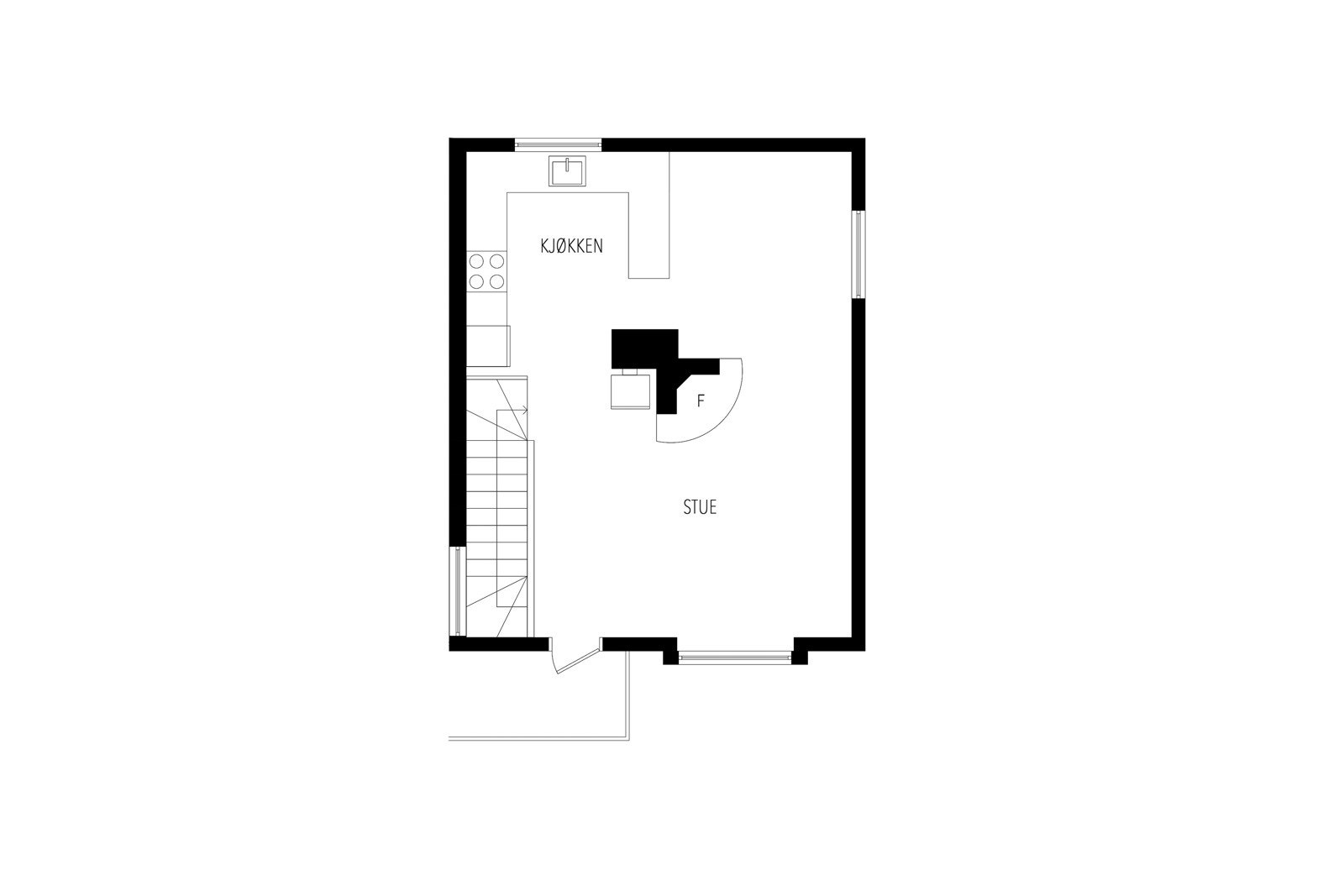 Plantegning andre etasje. Galleribilde