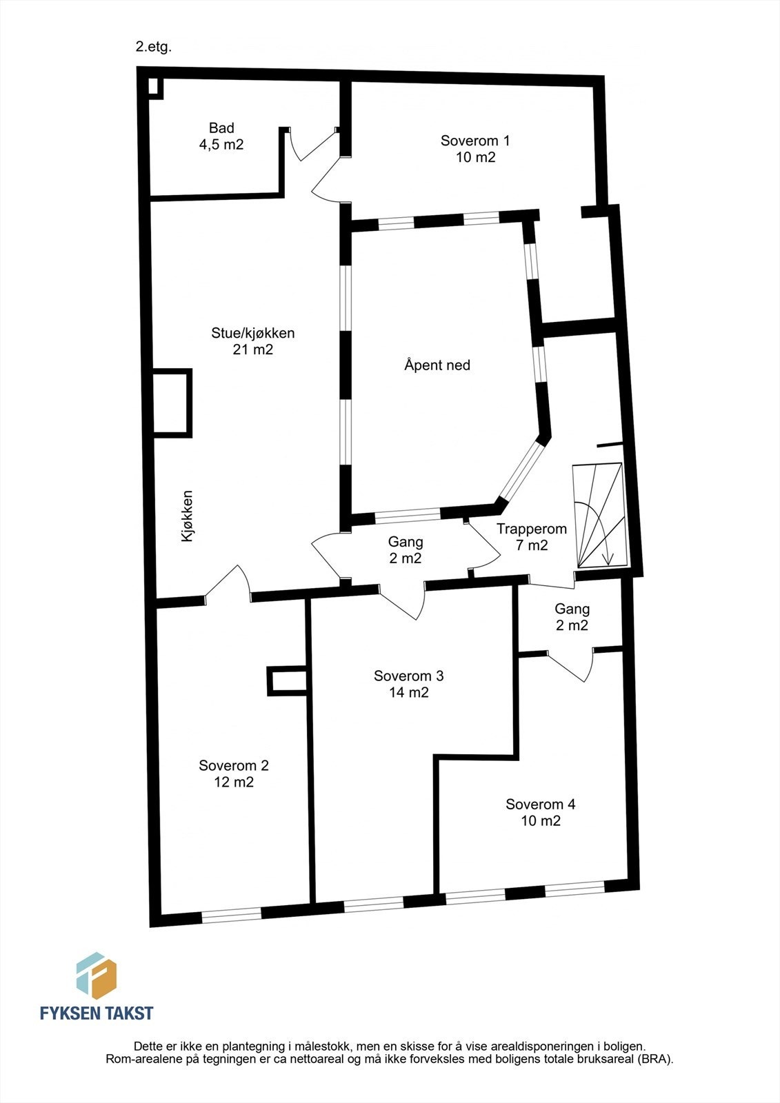 Planskisse 2. etasje Galleribilde