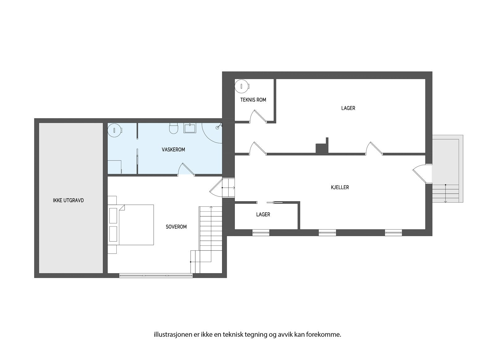 Plantegning kjeller Galleribilde