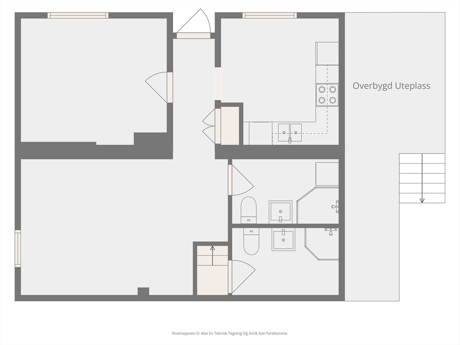Plantegning underetasje. Galleribilde