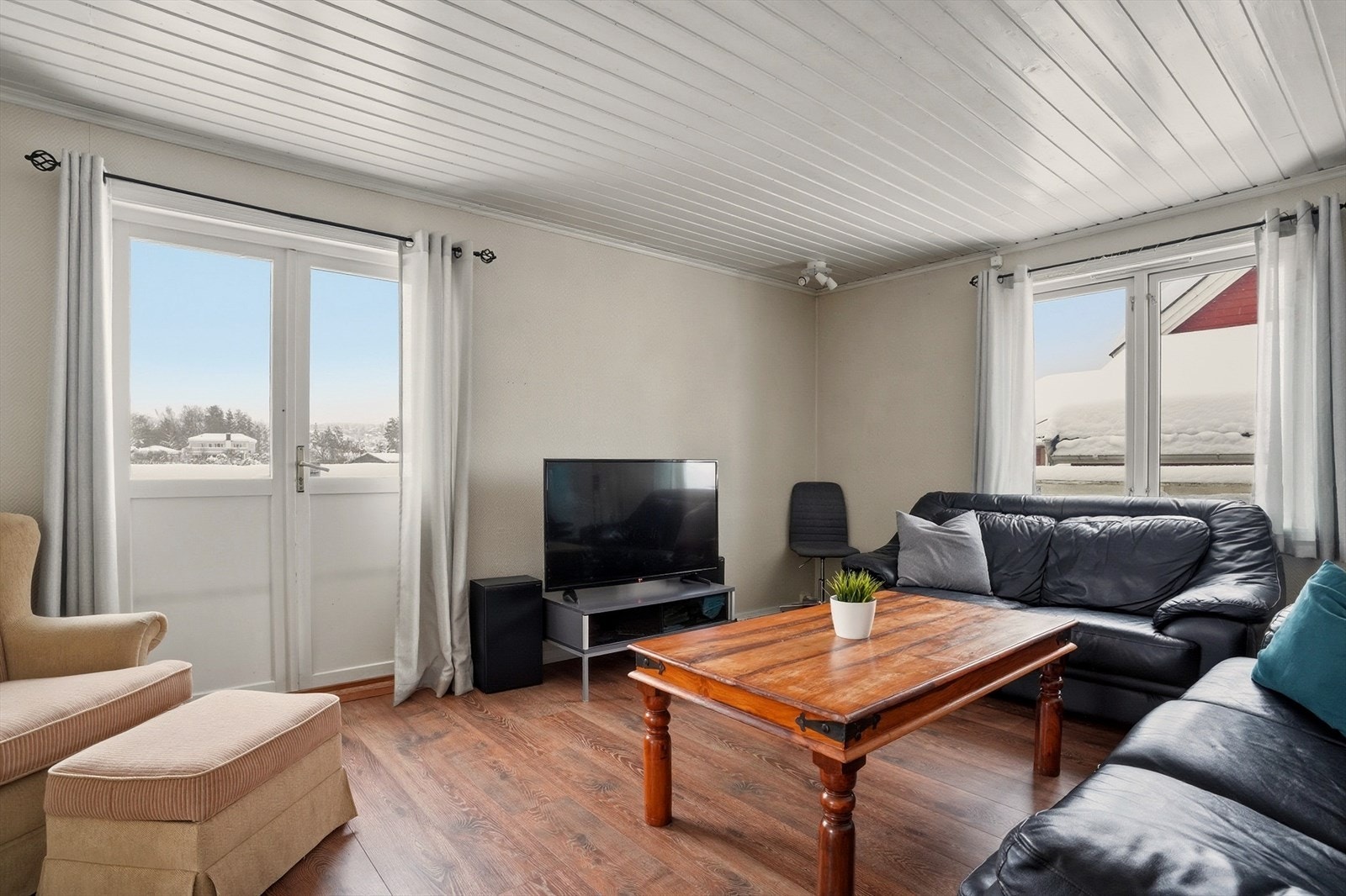 Stuen kan møbleres med flere møbleringsalternativer. Galleribilde