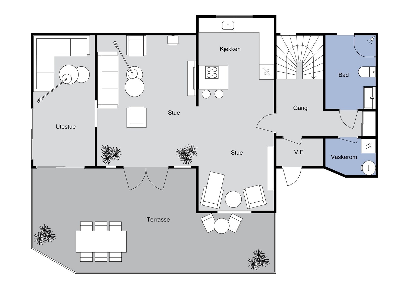 Plantegning - Hovedetasjen Galleribilde