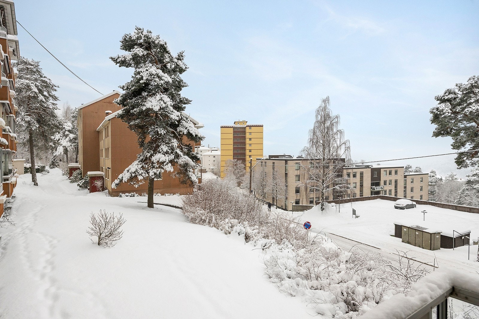Utsikt fra balkong. Galleribilde
