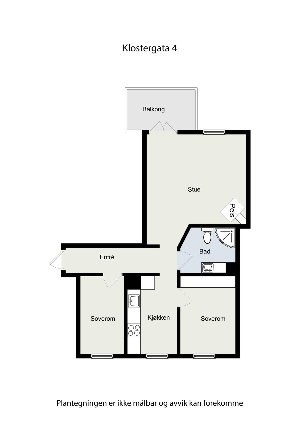 Plantegning. Ikke målbar. Galleribilde