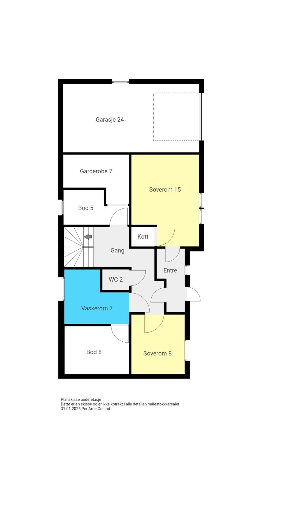 Planskisse - Underetasje Galleribilde