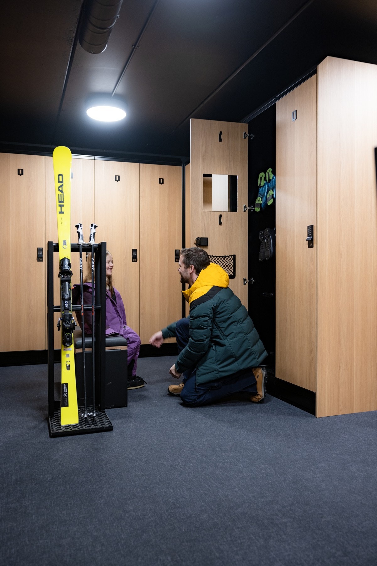 Det medfølger skilocker i felles anlegg for prosjektet. Direkte utgang til terreng. Foto Paul Lockhart. Galleribilde