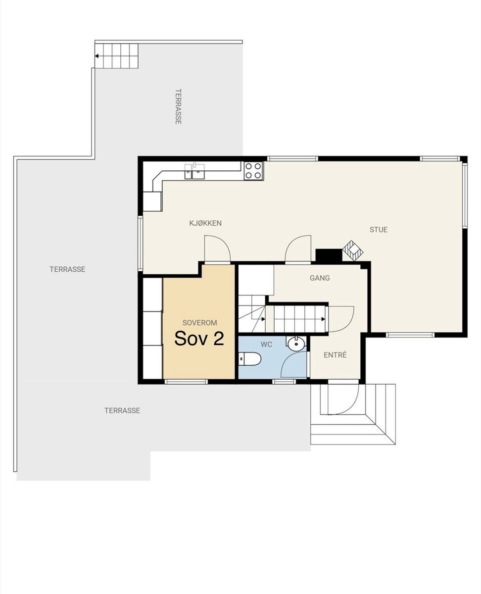 Plantegning 1 etasje Galleribilde