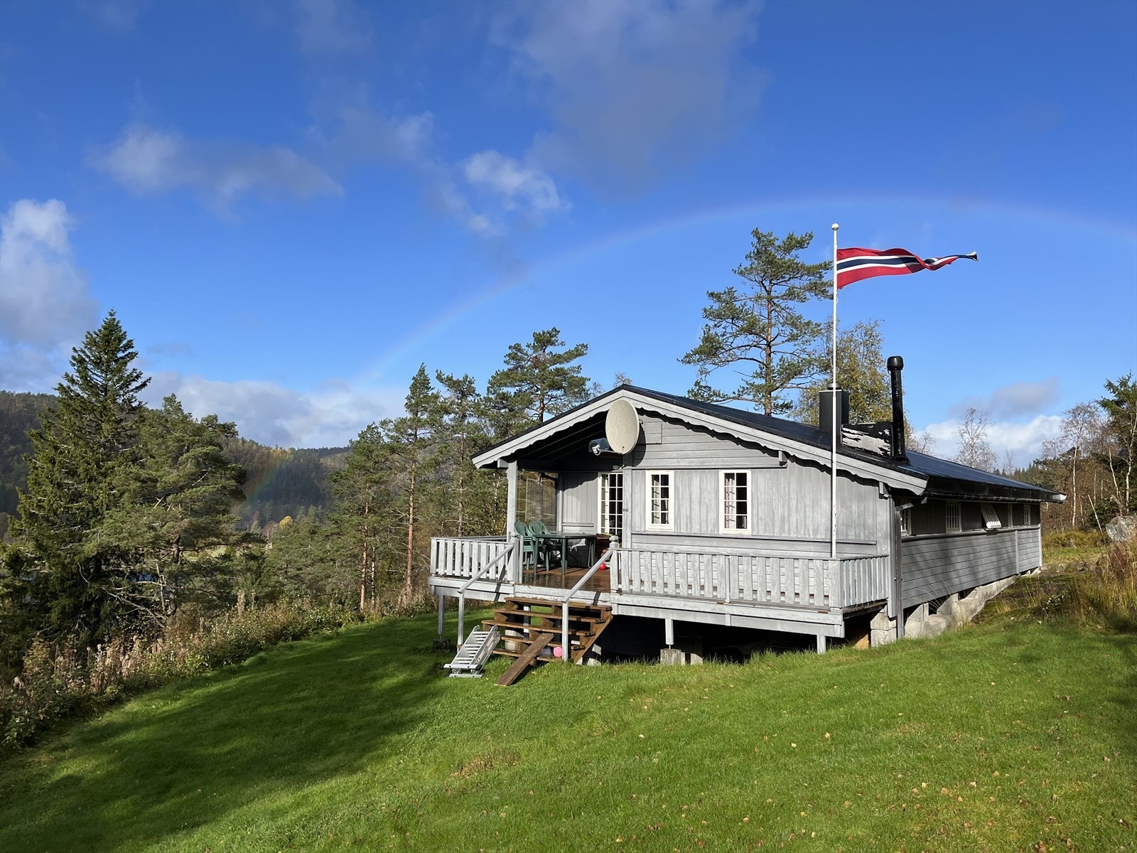 Sommerbilde av hytten (eldre) Galleribilde