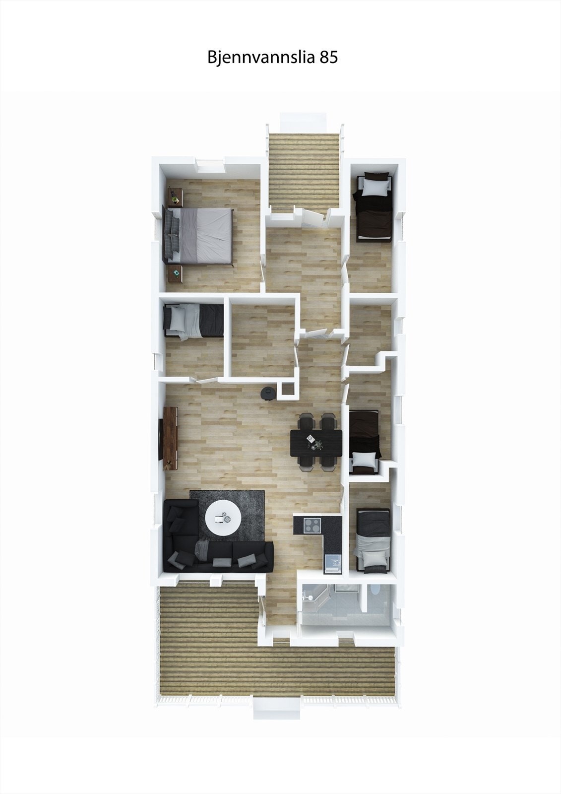 Plantegning 3D Galleribilde