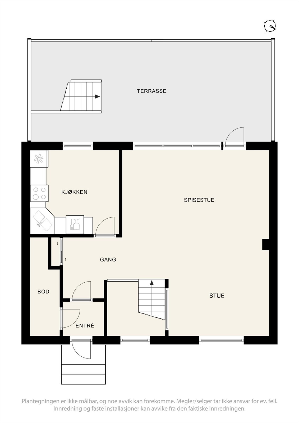 Plantegning hovedetasje. Galleribilde