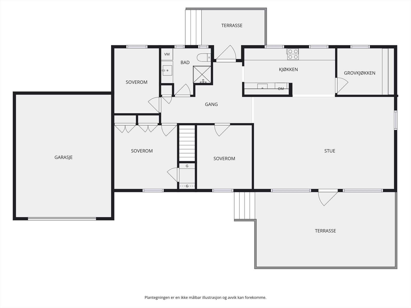Plantegning 1. etasje. Galleribilde