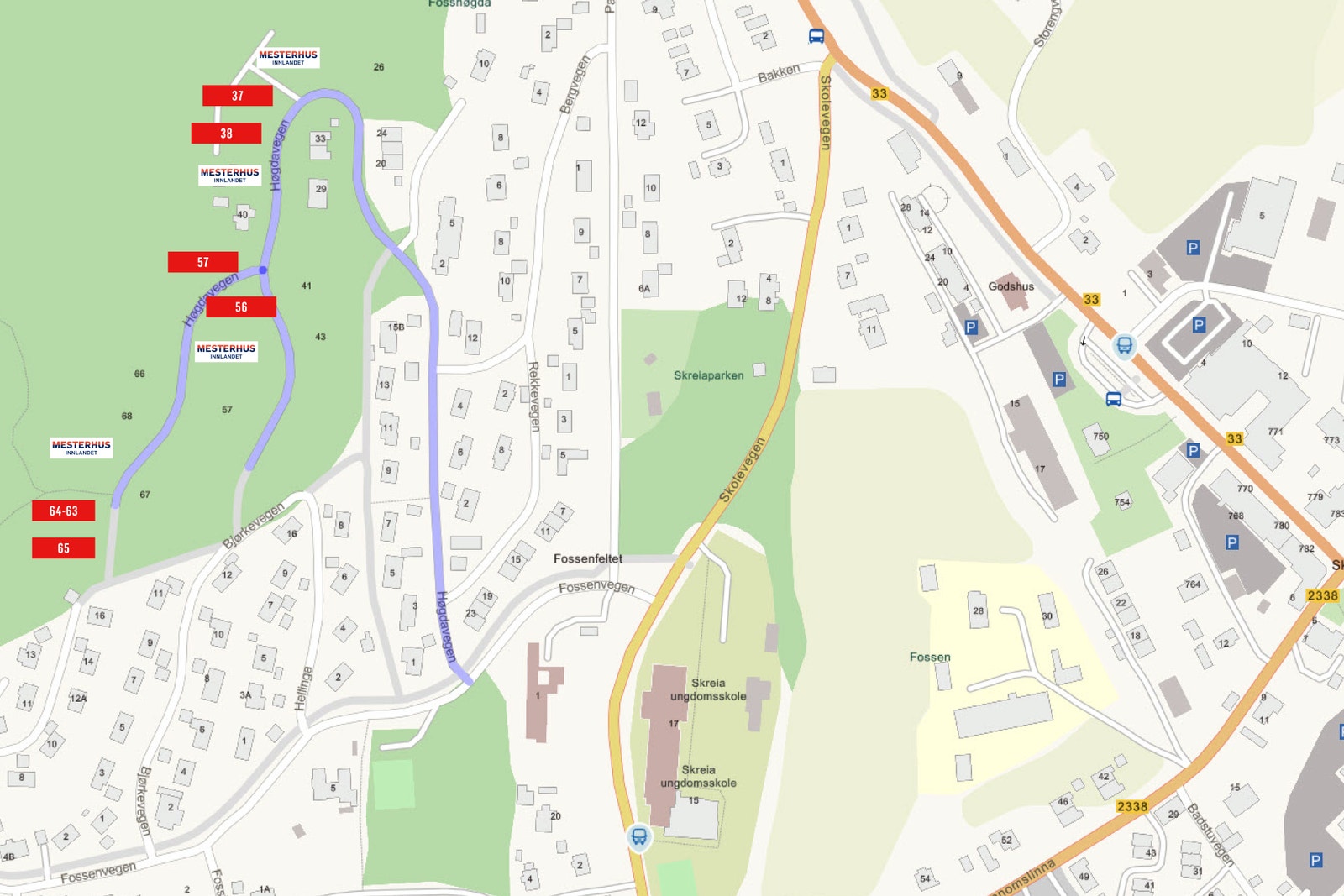 Tomtene er godt merket, så ta turen på egenhånd, eller avtal tomtevisning med oss. Galleribilde