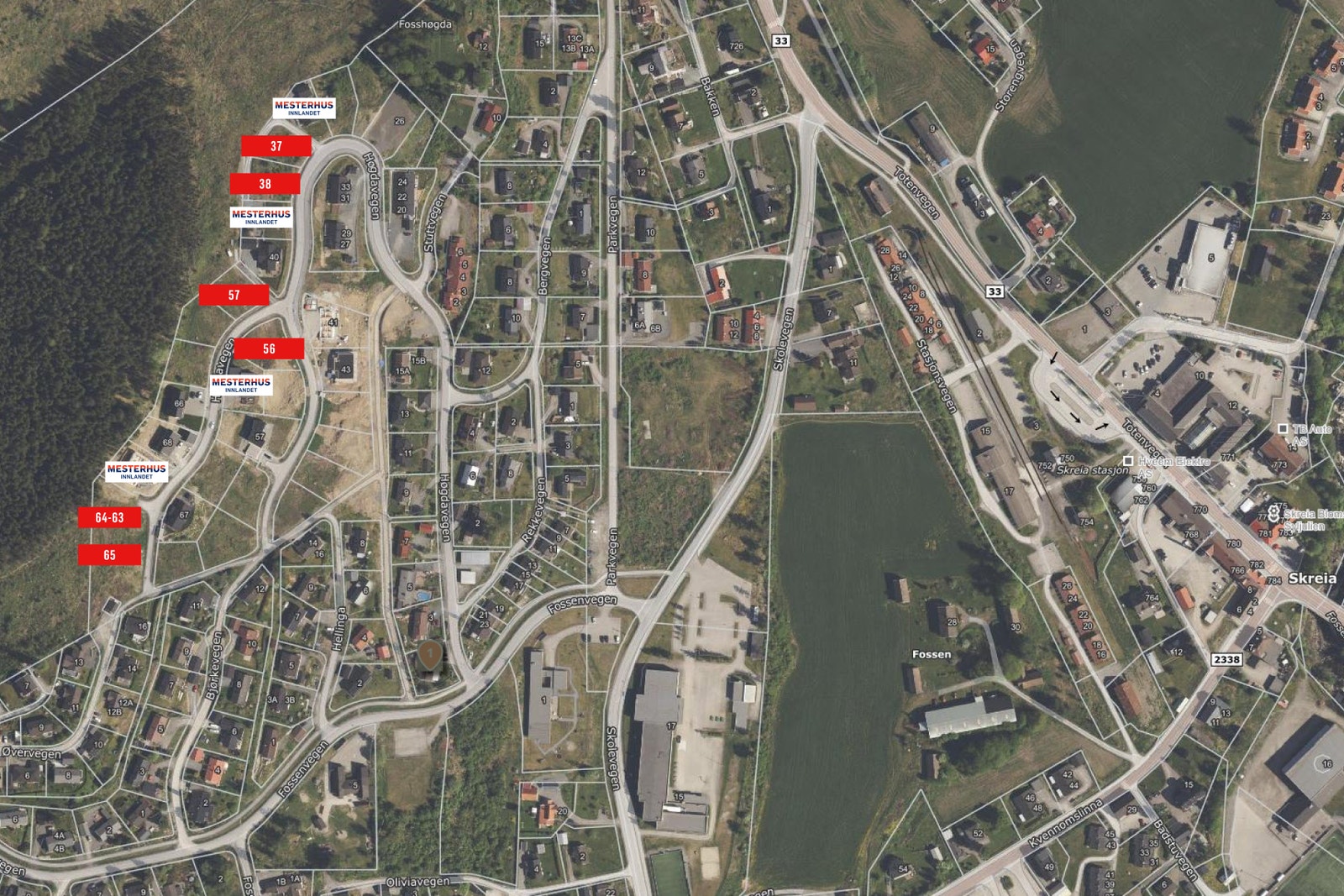 Her har vi bygd flere nye hjem og har nå ledige opsjonstomter. Galleribilde