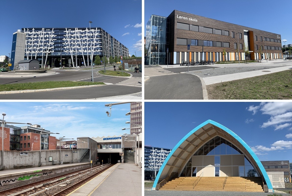 Økern Portal tilbyr næring, hotel, panorama takterrasse, luksuriøst treningsstudio og masse mer. Løren skole, Økernbadet og Økern T-bane ligger også like ved. Galleribilde