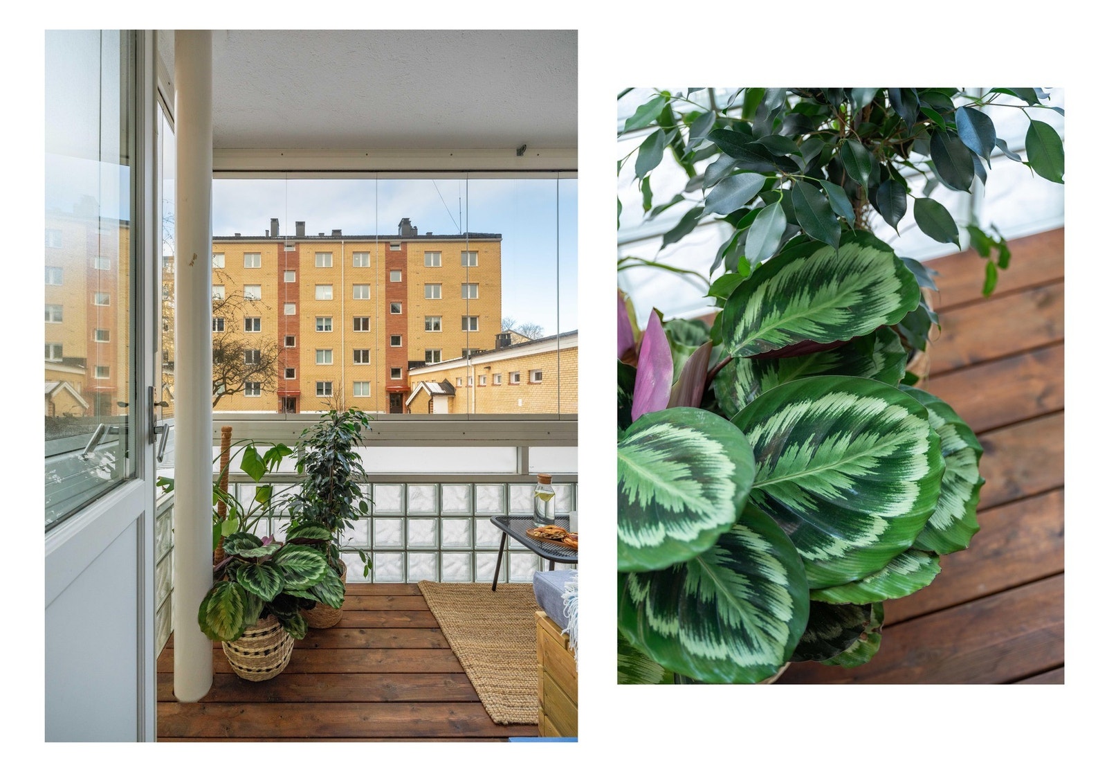 Fra stuen er utgangen til innglassede balkongen. Galleribilde