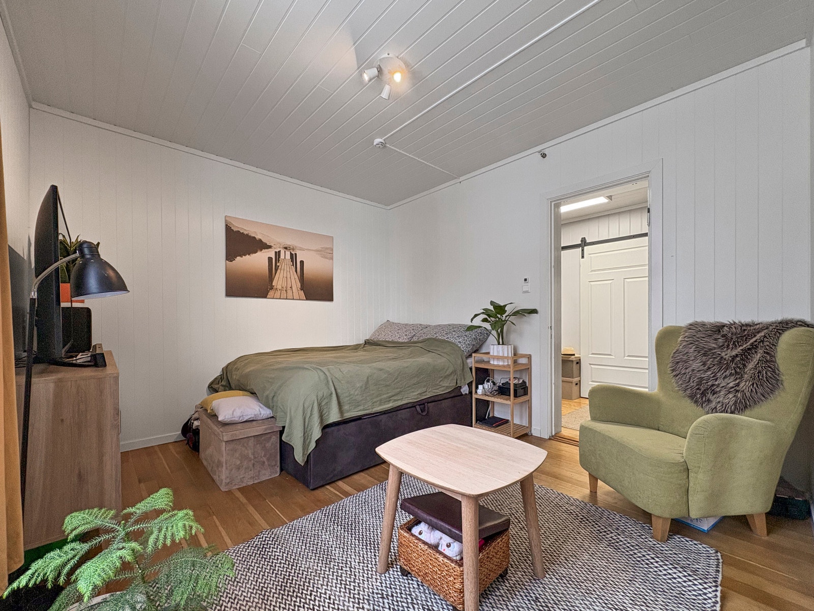 Stue er i dag innredet som soverom Galleribilde