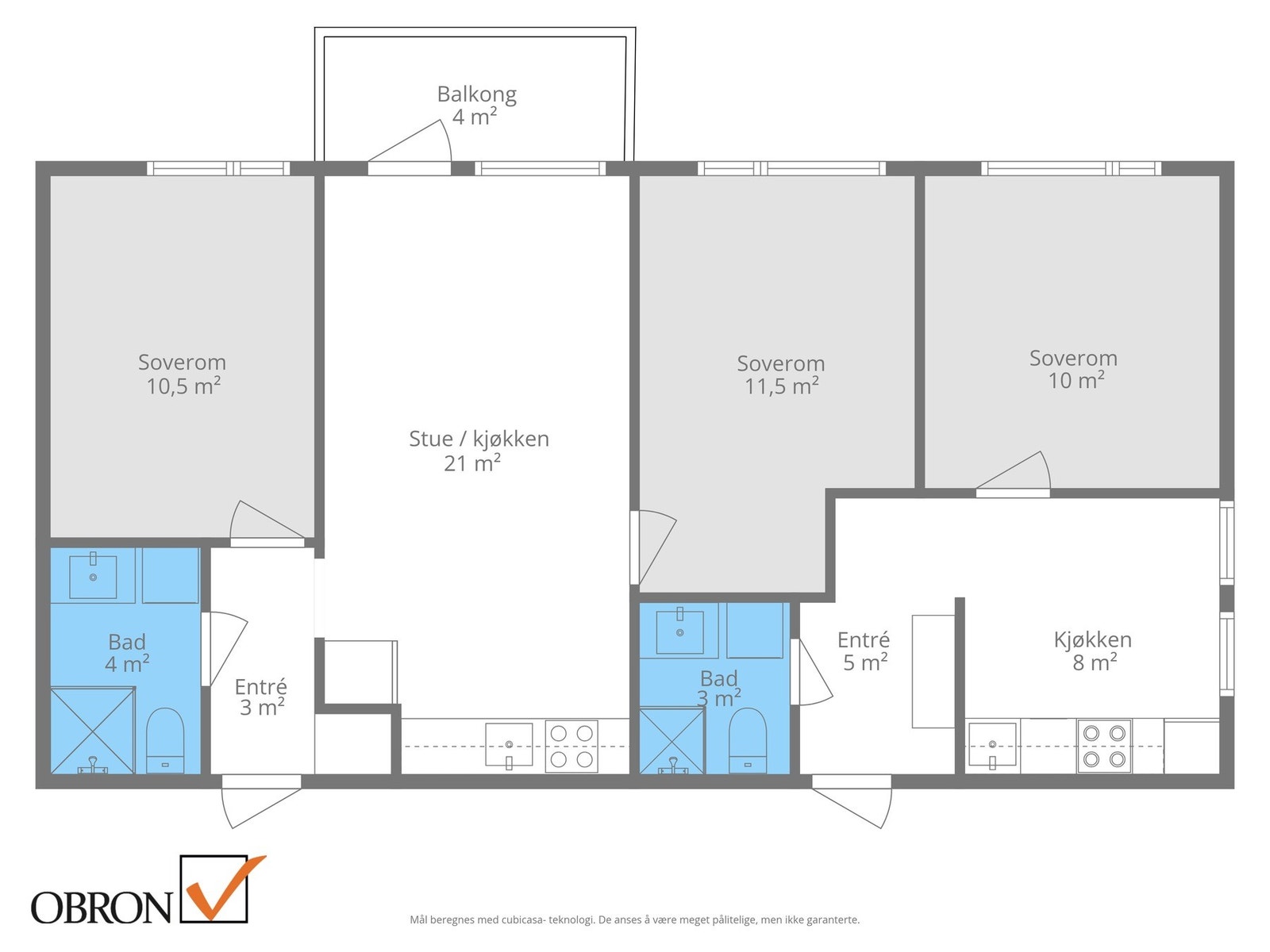 Ta en titt på planskissen og gjør deg kjent med romfordelingen! Galleribilde