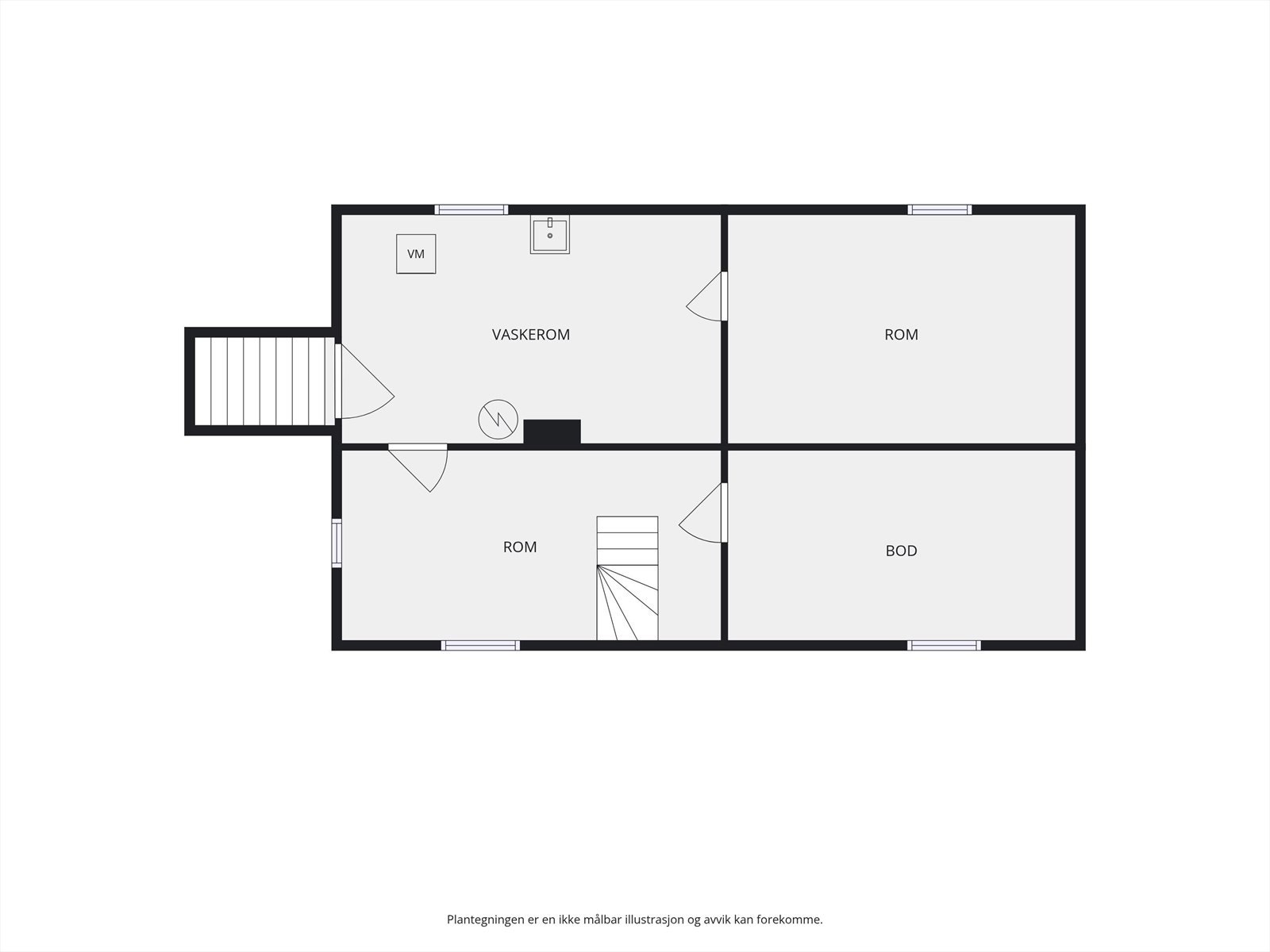 Plantegning kjeller. Galleribilde