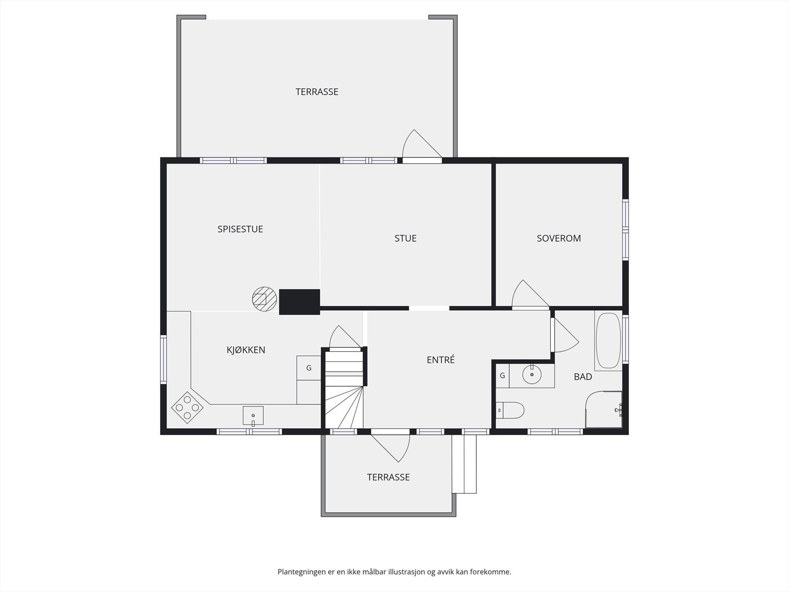 Plantegning 1. etasje. Galleribilde