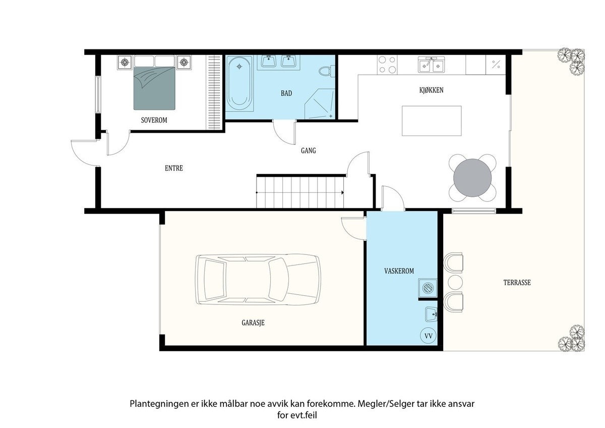 Plantegning 1.etg Galleribilde